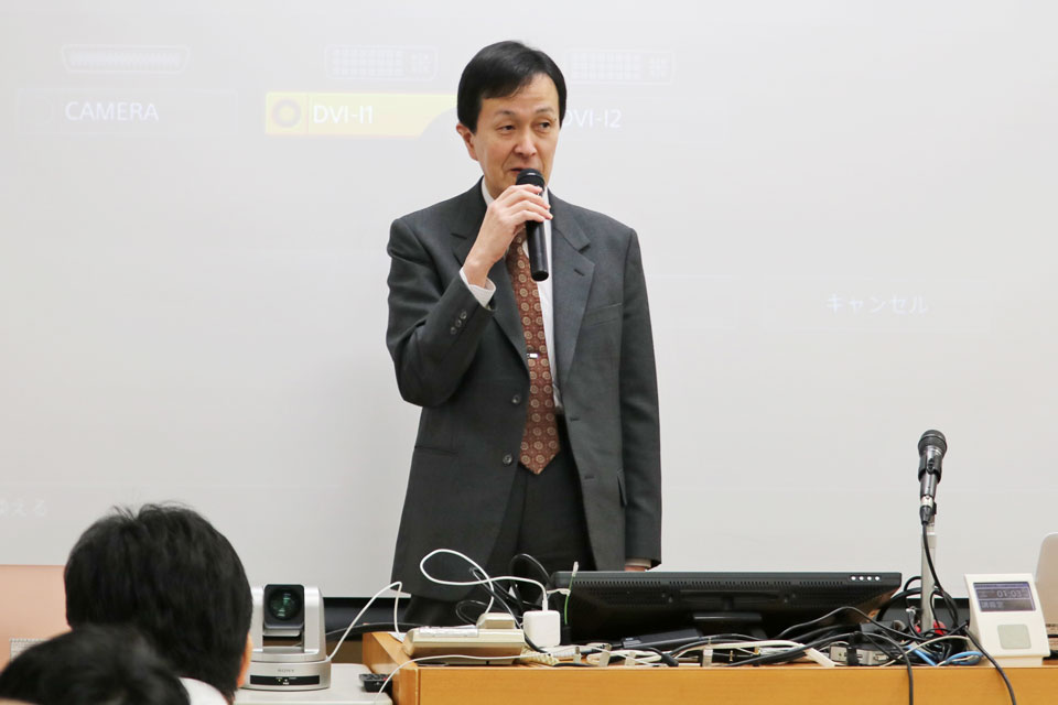 北川昌伸医学部長による開会挨拶