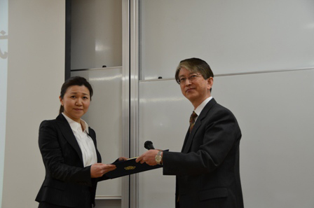 平成24年度東京医科歯科大学医学研究奨励賞授賞式(看護学研究部門)
