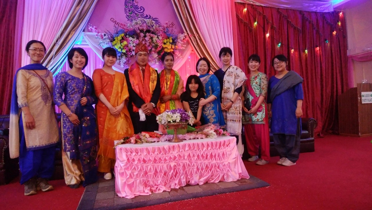 ネパールの結婚披露宴にて